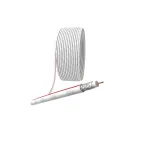 Кабель коаксиальный SAT 50 M75 Ом CCS/(оплётка Al 75%) PVC белый 100м SIMPLE