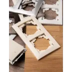 Валенсия рамка 2-местная кремовая