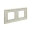 Рамка из натурального стекла, ''Avanti'', белая, 4 модуля