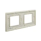 Рамка из натурального стекла, ''Avanti'', белая, 4 модуля