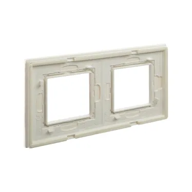 Рамка из натурального стекла, ''Avanti'', белая, 4 модуля