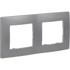 ETIKA Рамка 2 поста алюминий