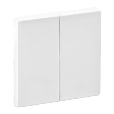 Valena LIFE Лицевая панель для двухклавишного выключателя Белая