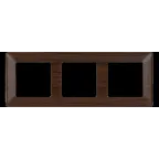 Valena LIFE Рамка 3 поста темное дерево универсальная