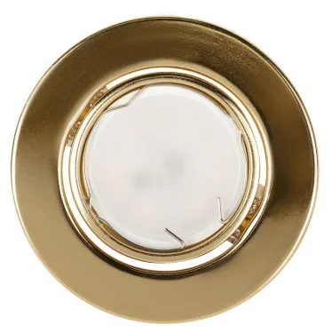 Светильник штампованный поворотный MR16,12V/220V, 50W золото ST2A GD