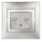 Розетка информационная 2xRJ45, СУ, Plano, алюминий 1-304-03 Intro