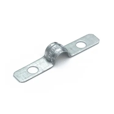 Скоба металлическая двухлапковая усиленная противопожарная СМДУ d8-9 мм отв. d 6,5 мм (100 шт/уп)