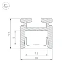 Профиль PIK-1010-2000 ANOD (ARL, Алюминий)