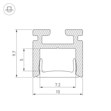 Профиль PIK-1010-2000 ANOD (ARL, Алюминий)