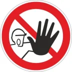 Знак светоотражающий P 06 ''Доступ посторонним запрещен'' 200х200 мм, пластик ГОСТ Р 12.4.026-2015