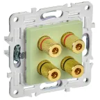 SKANDY Аудиорозетка 4-местная SK-A01G мятный IEK