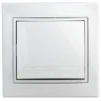Выключатель Intro Plano 1-101-01 одноклавишный,10А-250В, IP20, СУ, белый