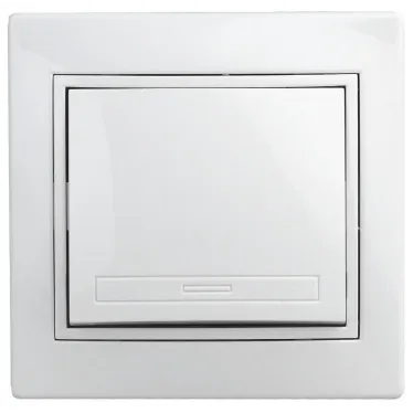 Выключатель Intro Plano 1-101-01 одноклавишный,10А-250В, IP20, СУ, белый