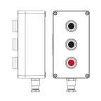 Взрывозащищенный пост управления из полиэстера CPE-P-04-(2xP1B(11)-1xP1R(11))-1xKH2MHK(C)1Ex d e IIC Т5 Gb / Ex tb IIIC T95°C Db IP66/КЗ