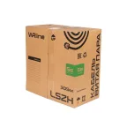 Кабель витая пара неэкранированная U/UTP Cat.5e 4 пары (0.48 мм) одножильный внутренний LSZH нг(A)-HF серый 305 м WRline WR-UTP-4P-C5E-L-LSZH-GY