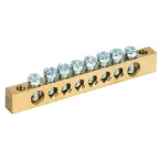 Шина PEN ''земля-ноль'' 6х9 мм 8х2 (8 группхкрепеж по краям), REXANT