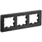 BRITE Рамка 3 поста РУ-3-1-Бр металл черный RE AL IEK