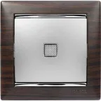 VALENA Рамка 1 пост темное дерево/серебро