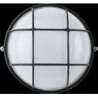 Светильник НПП-60w термостойкий круглый с решеткой IP54 черный