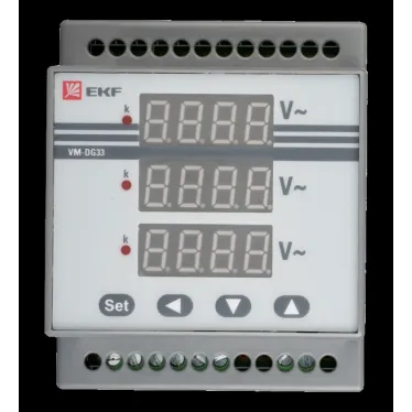 Амперметр AD-G33 цифровой на DIN трехфазный PROxima (без поверки