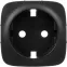 Valena ALLURE Лицевая панель розетки 2К+З Антрацит