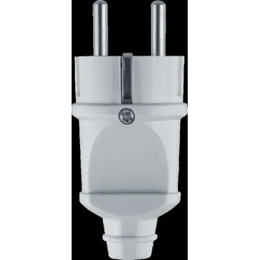 Вилка Navigator 61 359 NCA-PL02-16A-E-WH прямая с заземлением белая