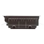 Лючок напольный 12 модулей черный RAL 9005