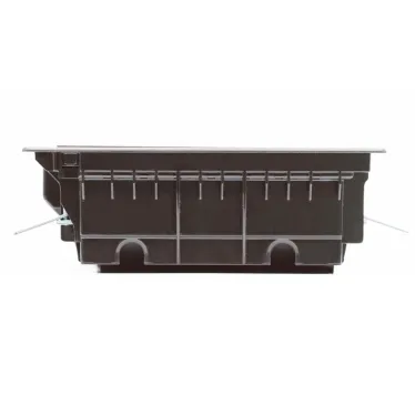 Лючок напольный 12 модулей черный RAL 9005