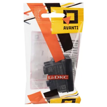 Avanti Выключатель ''Черный квадрат'', 16A, 1 модульный