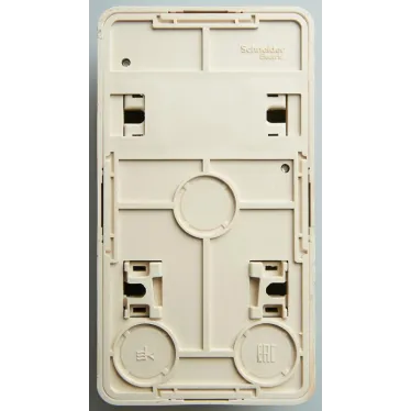 ЭТЮД блок открытой установки Розетка без заземления + Выключатель 2-клавиш., сосна