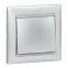 Выключатель одноклавишный, в рамку, алюминий
