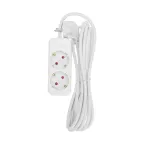 Удлинитель STANDARD 2 гнезда, 3 м, 3х1,0 мм2, с/з, белый