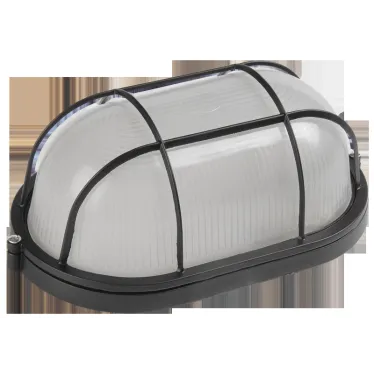 Светильник НПП1402 черный/овал с реш.60Вт IP54 IEK