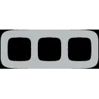 Valena ALLURE Рамка 3 поста алюминий универсальная