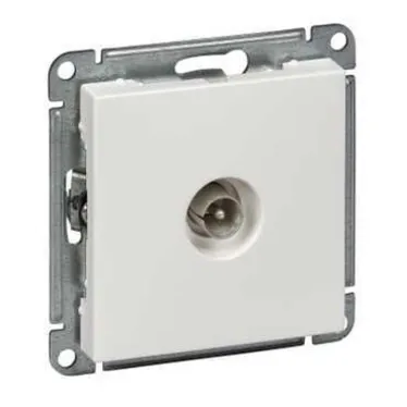 W59 Розетка телевизионная ТВ без рамки скрытая черный бархат