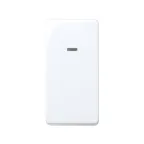 Кнопка клавишная с индикацией узкая, 10А 250В, S27, белый