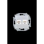 Розетка компьютерная двойная RJ45 кат.5е, алюминий