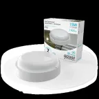 Светильник светодиодный ДБП 15 Вт 1100 лм 4000К AC 220В Белый IP65 круг D155х52мм Пластик ЖКХ с оптико-микроволновым датчиком движения Elementary Gauss