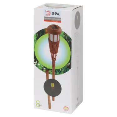 Светильник уличный ERASF22-35 на солнечной батарее садовый Факел бамбук