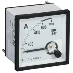 Амперметр 600/5А 96х96 AC через тр-р Э47