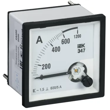 Амперметр 600/5А 96х96 AC через тр-р Э47