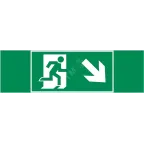 Пиктограмма (наклейка) "ФИГУРА / СТРЕЛКА ВПРАВО ВНИЗ" 310х90мм для аварийно-эвакуационного Свет-к а Basic IP65 | V5-EM02-60.002.024 | VARTON