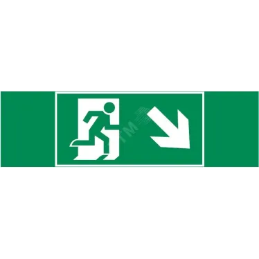 Пиктограмма (наклейка) "ФИГУРА / СТРЕЛКА ВПРАВО ВНИЗ" 310х90мм для аварийно-эвакуационного Свет-к а Basic IP65 | V5-EM02-60.002.024 | VARTON