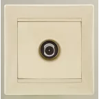 VALENA Розетка телевизионная TV звезда в рамку слоновая кость 1.5дБ