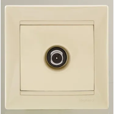 VALENA Розетка телевизионная TV звезда в рамку слоновая кость 1.5дБ