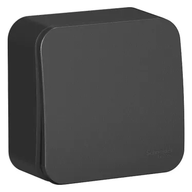 BLANCA одноклавишный выключатель наружный (cх.1) с изолирующей пластиной, 10A, 250B, антрацит