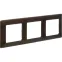 Valena LIFE Рамка 3 поста темное дерево универсальная