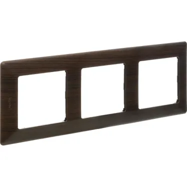 Valena LIFE Рамка 3 поста темное дерево универсальная