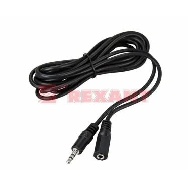 Аудио кабель 3.5 мм гнездо - штекер, 1.5 м