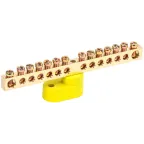 Шина PE земля на одном угловом изоляторе ШНИ-6х9-14-У1-Ж